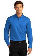 Port Authority® Long Sleeve SuperPro™ React™ Twill Shirt